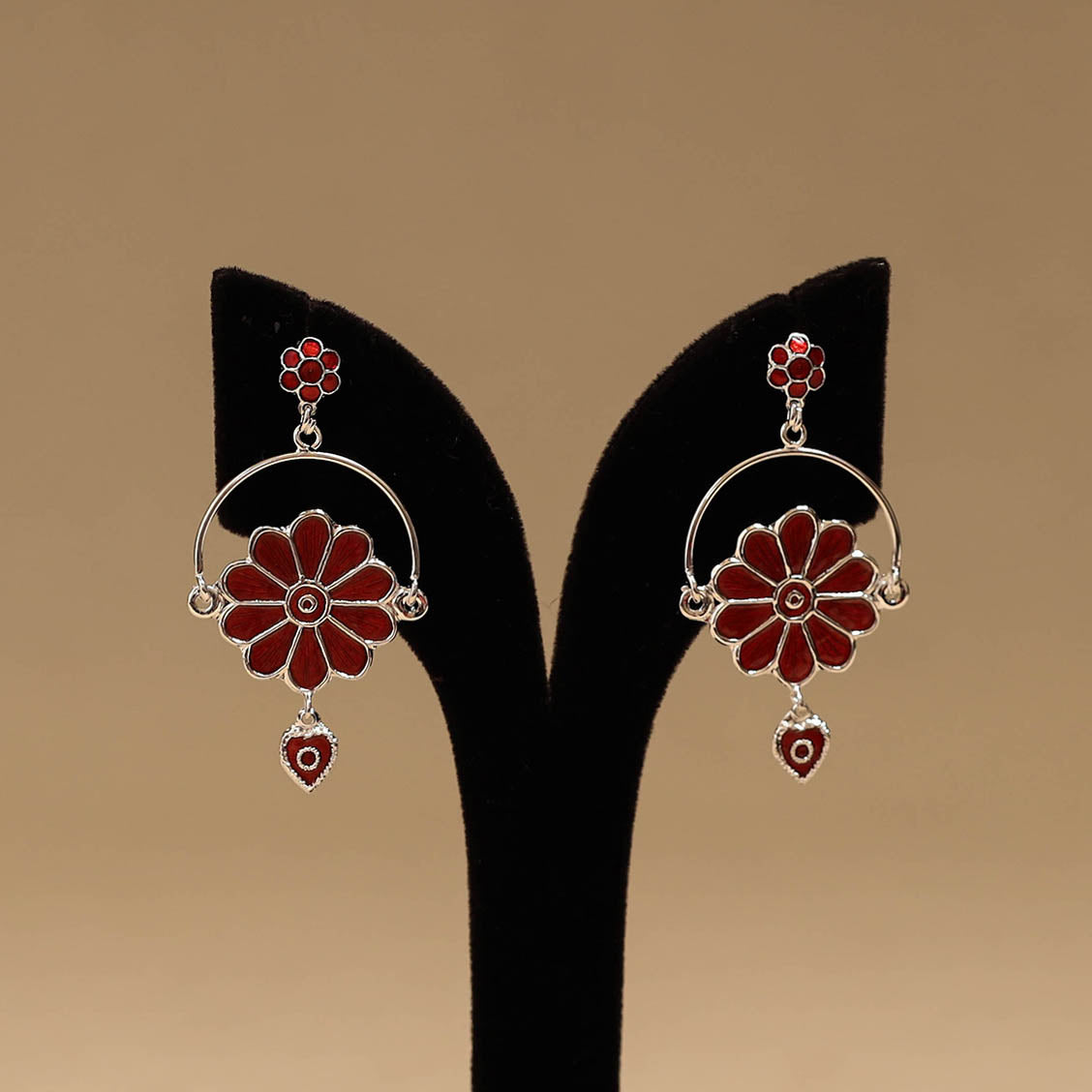 Handcrafted paka meenakari earrings 113