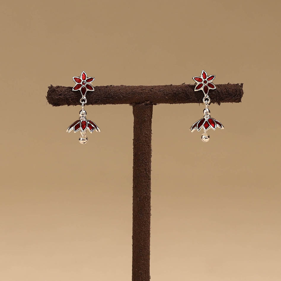 Handcrafted paka meenakari earrings 117