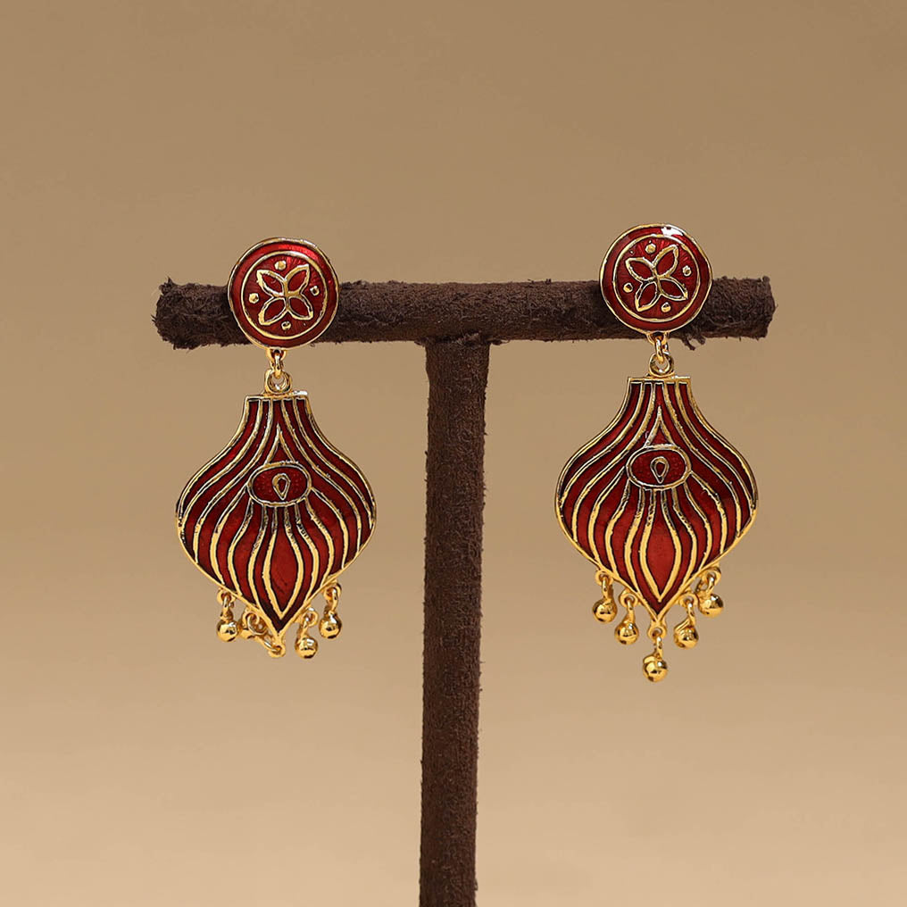 Handcrafted paka meenakari earrings 79