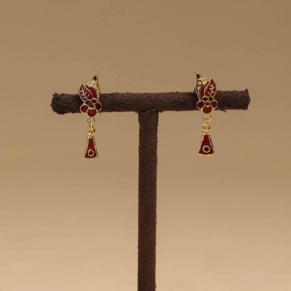 Handcrafted paka meenakari earrings 83