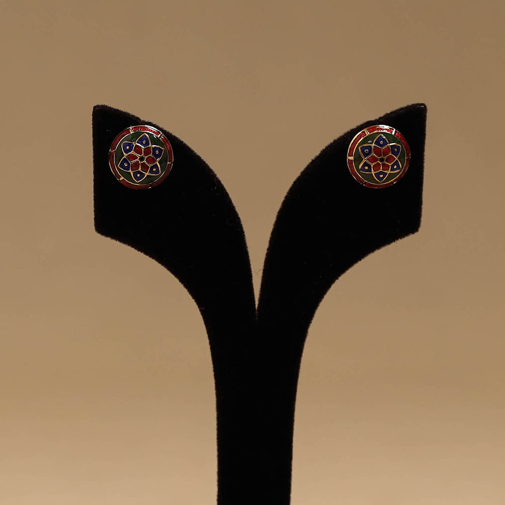 Handcrafted paka meenakari earrings 95