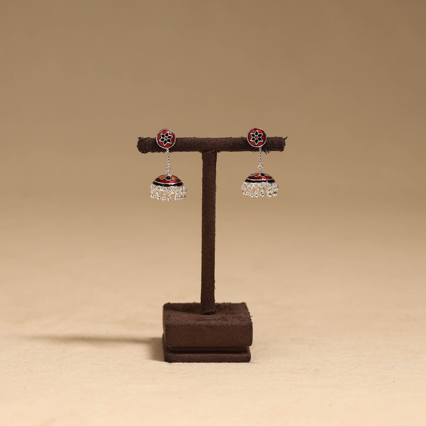 Handcrafted paka meenakari jhumki earrings 40