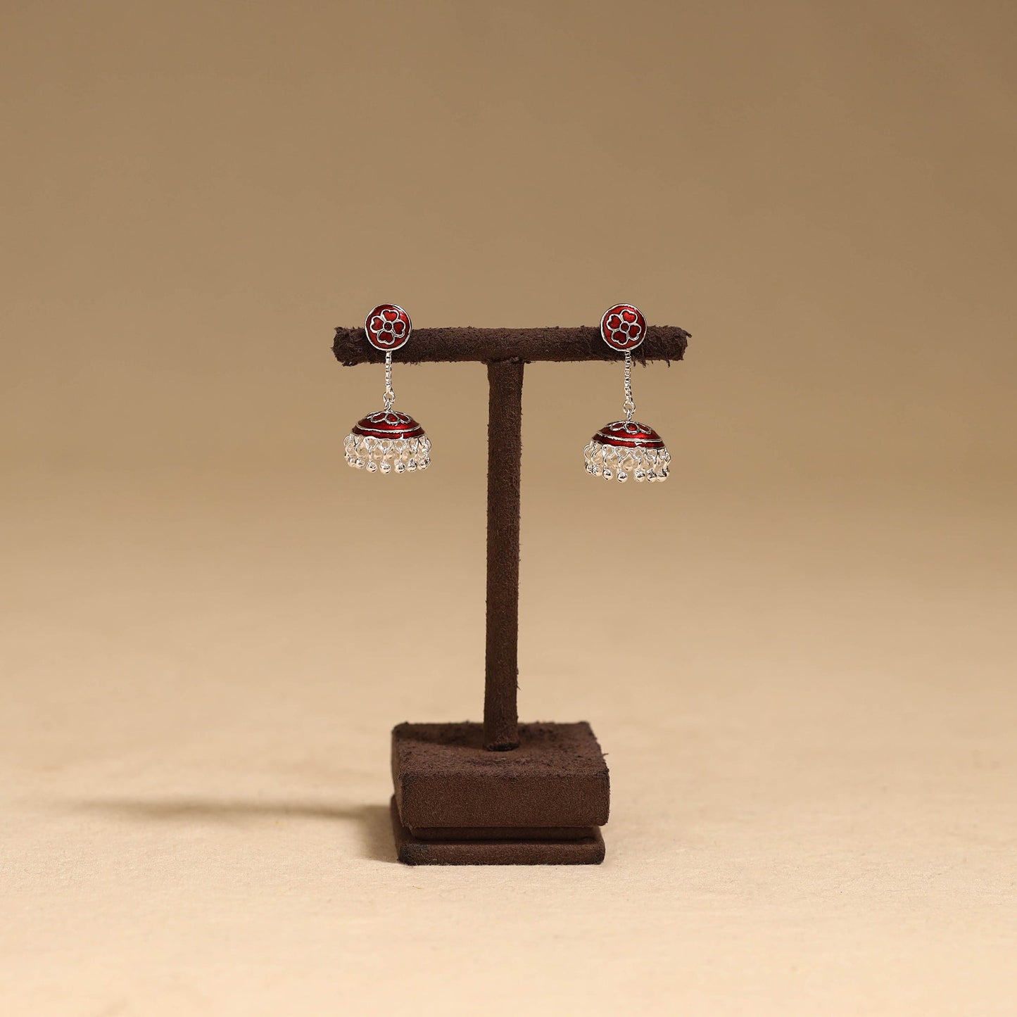 Handcrafted paka meenakari jhumki earrings 47
