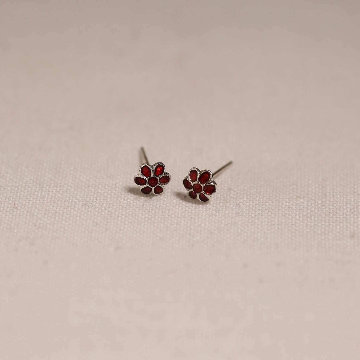 Handcrafted paka meenakari stud earrings 03
