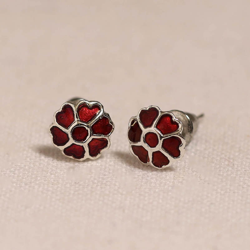 Handcrafted paka meenakari stud earrings 24