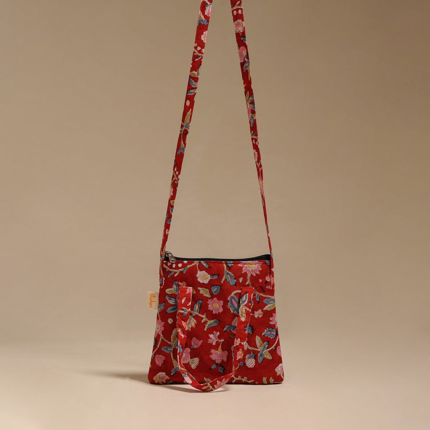 Handcrafted quilted sling bag 15