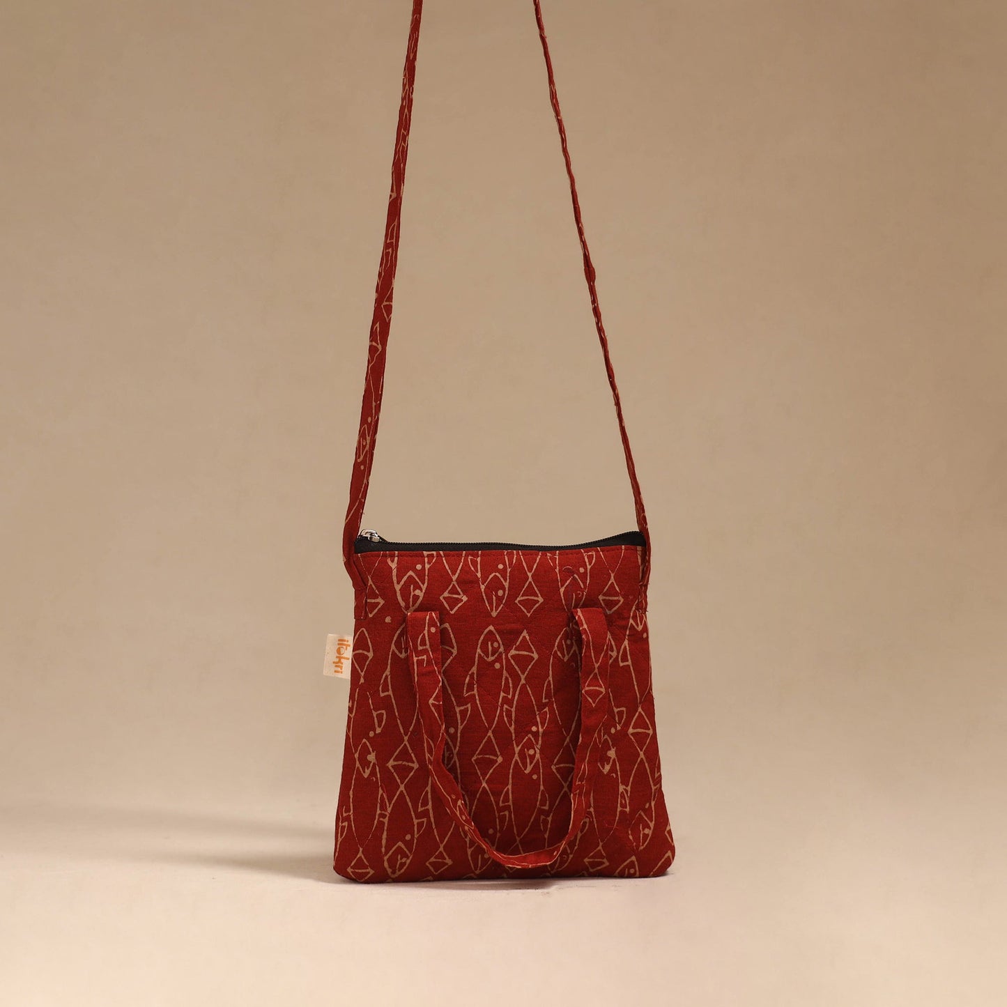 Handcrafted quilted sling bag 46