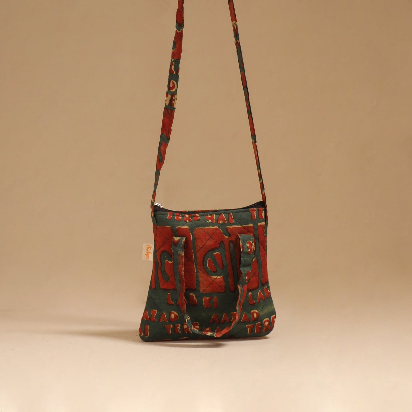 Handcrafted quilted sling bag 52
