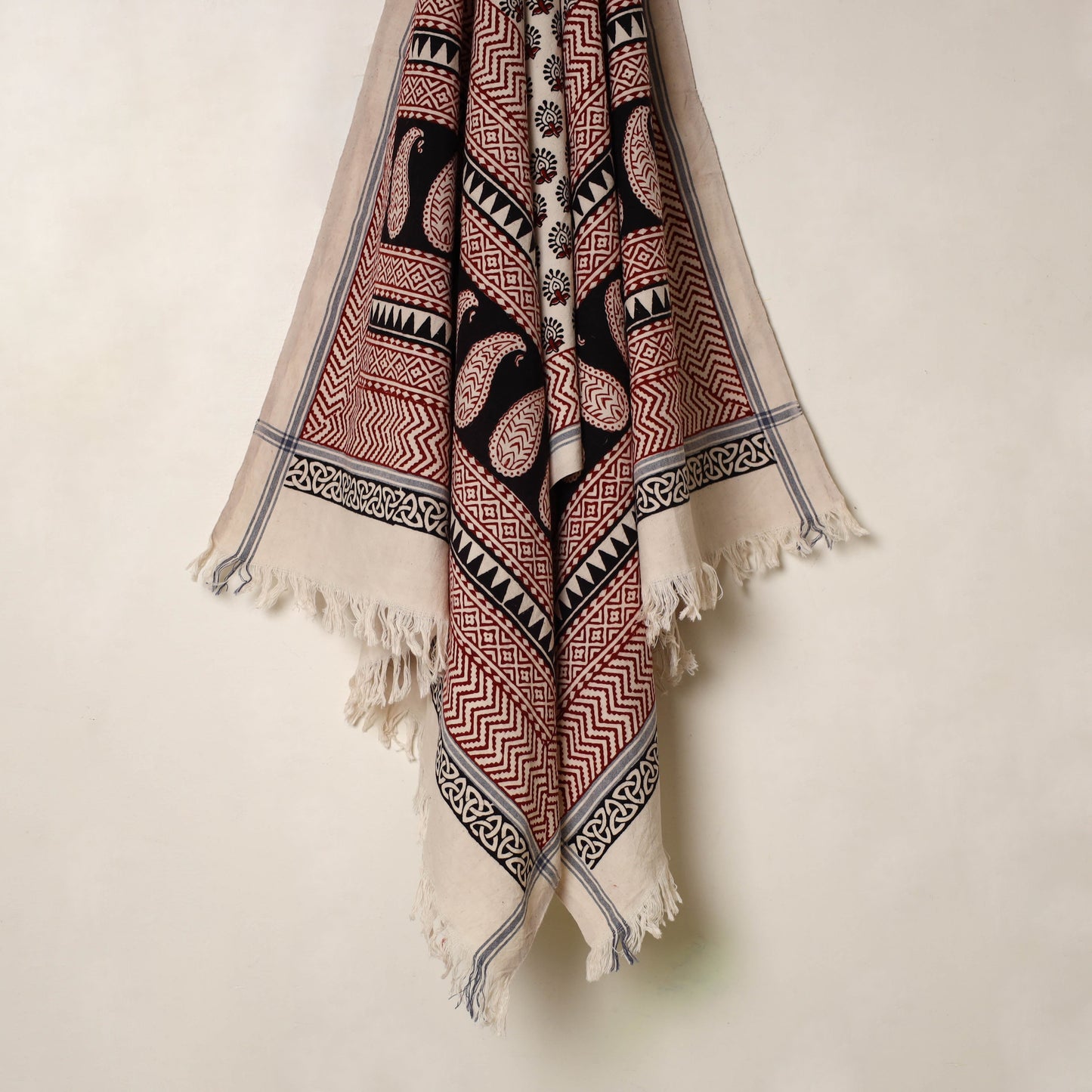 Buy Handloom Cotton Bagh Print Towel