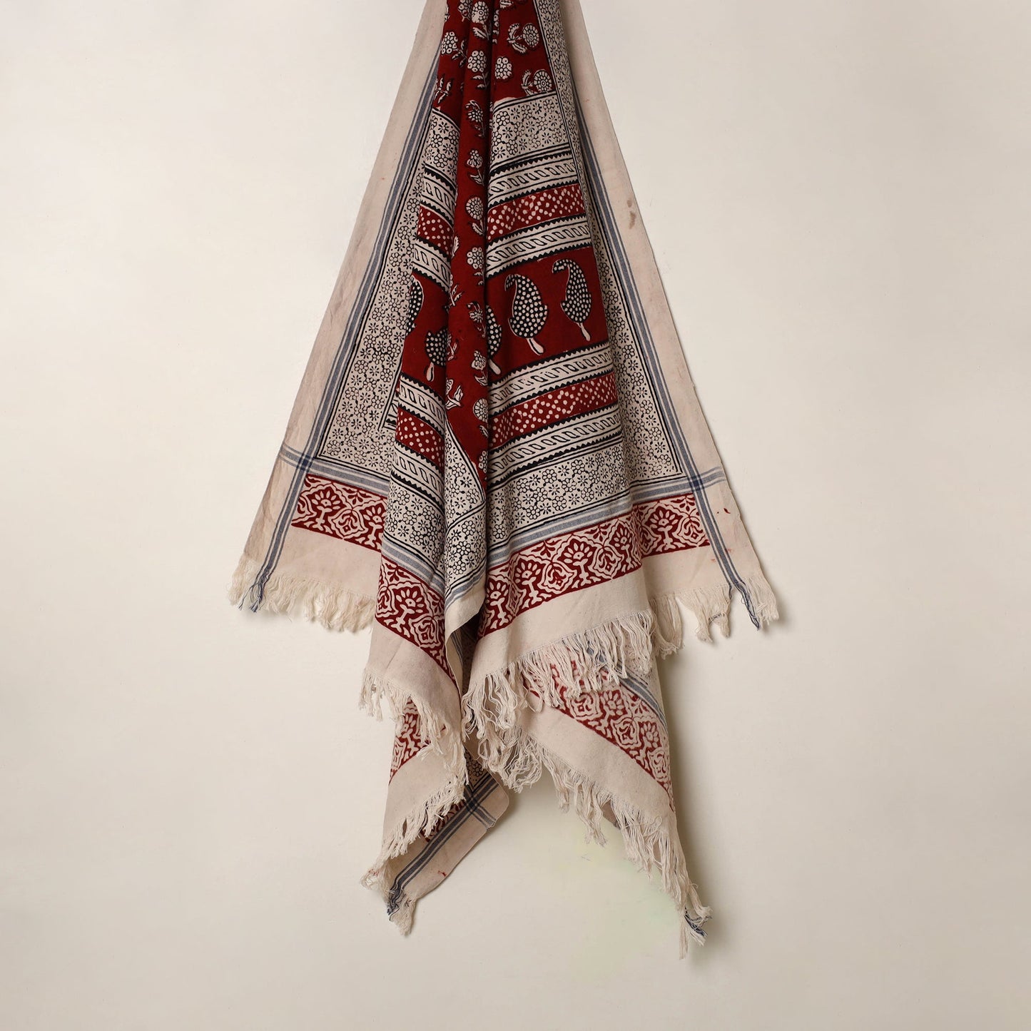Buy Handloom Cotton Bagh Print Towel