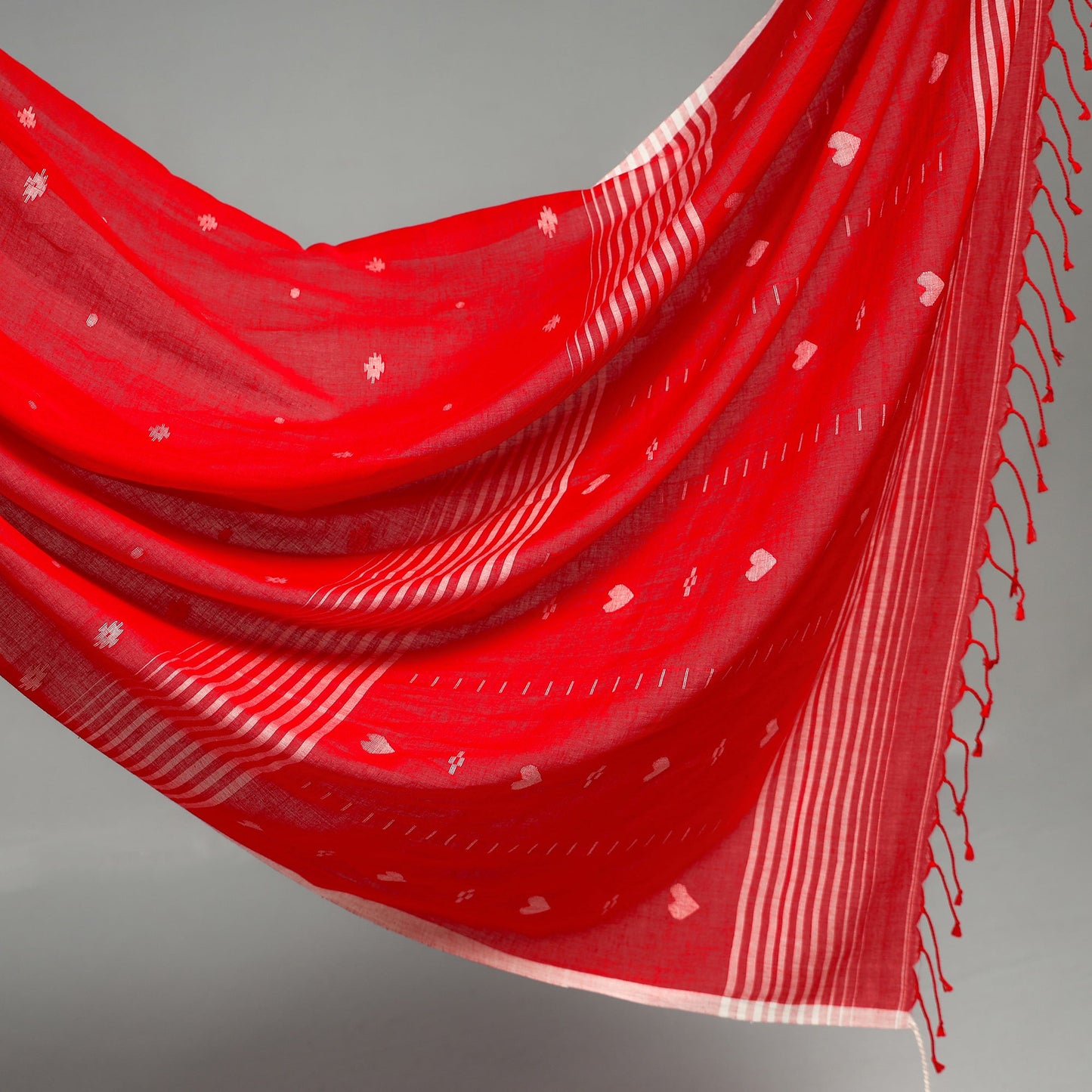 Handloom Cotton Phulia Jamdani Saree