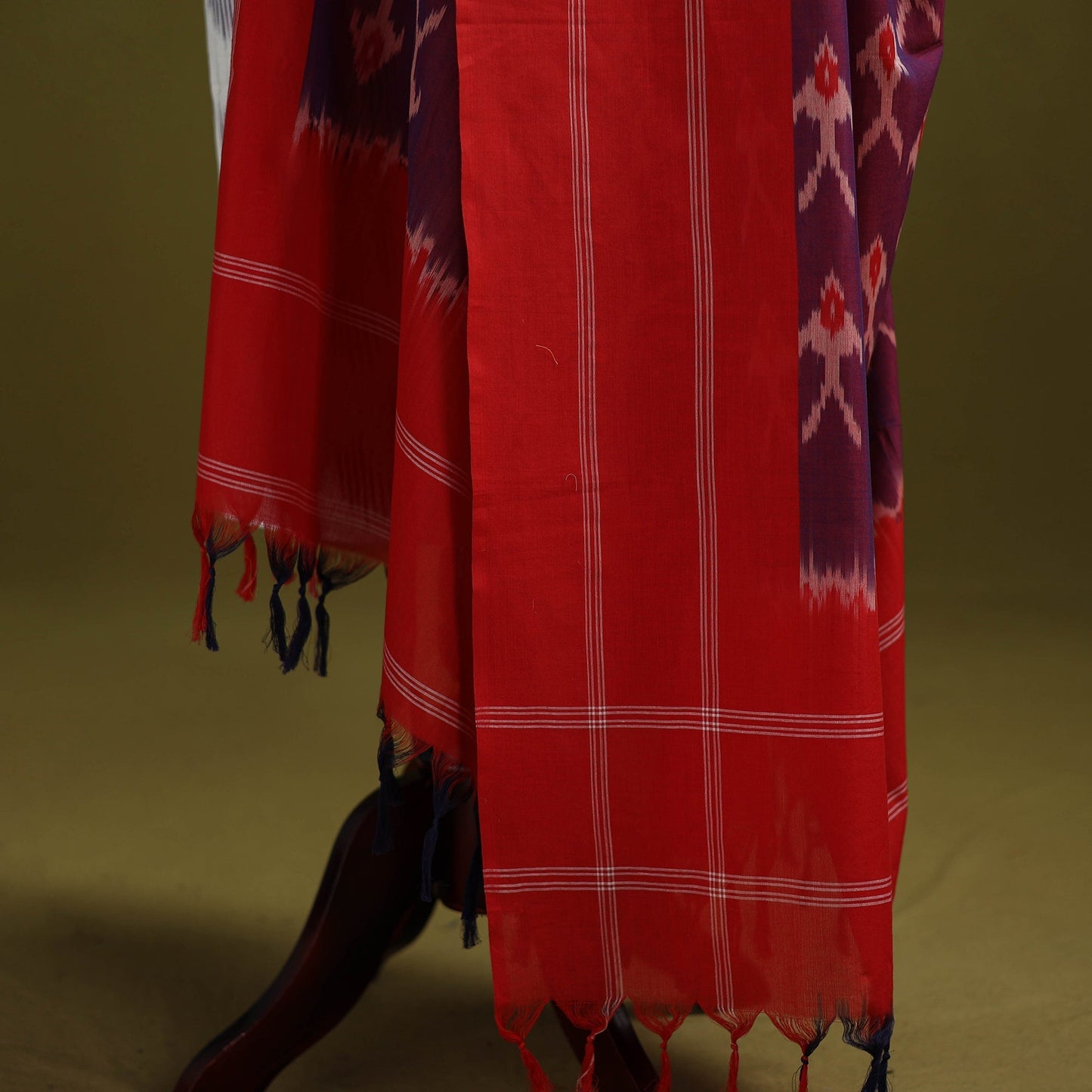 Handloom mercerised cotton pochampally ikat dupatta 25
