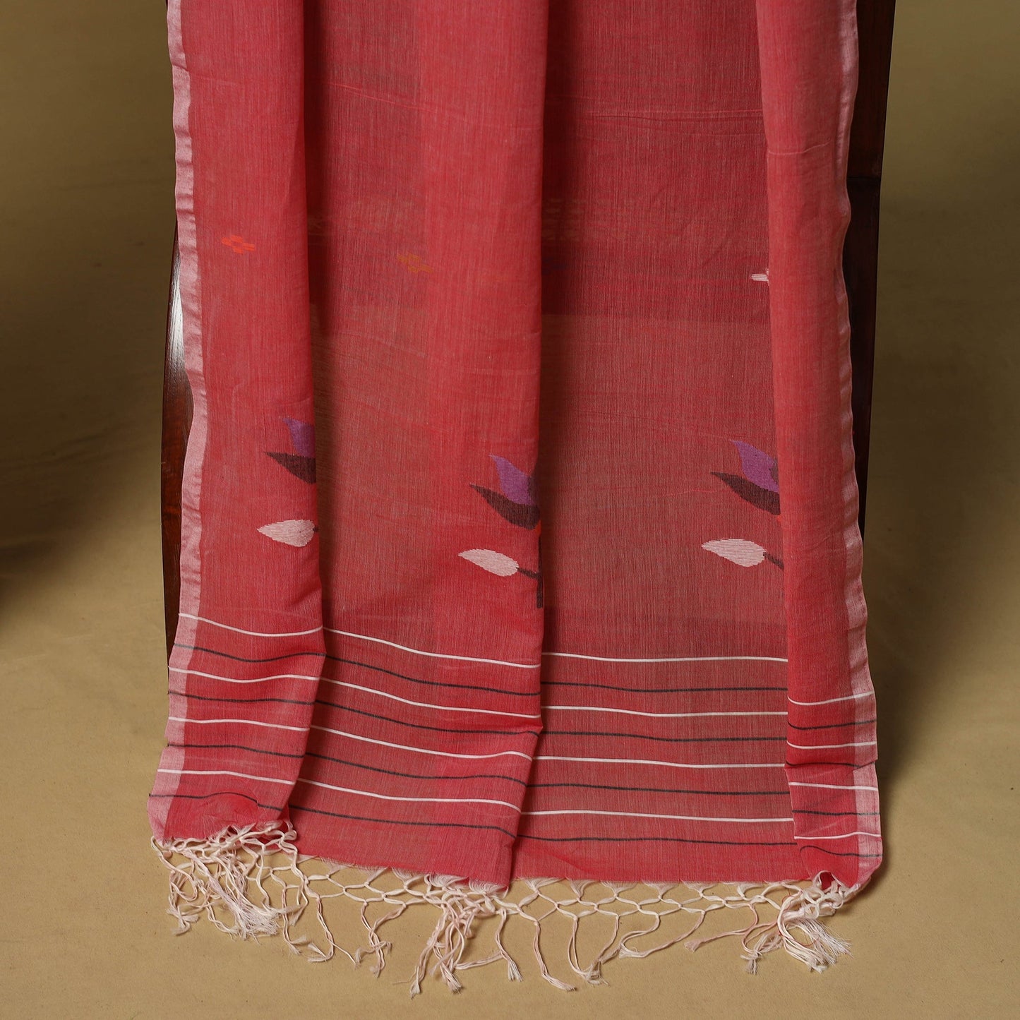 Handloom phulia jamdani mercerised cotton 2pc unstitched