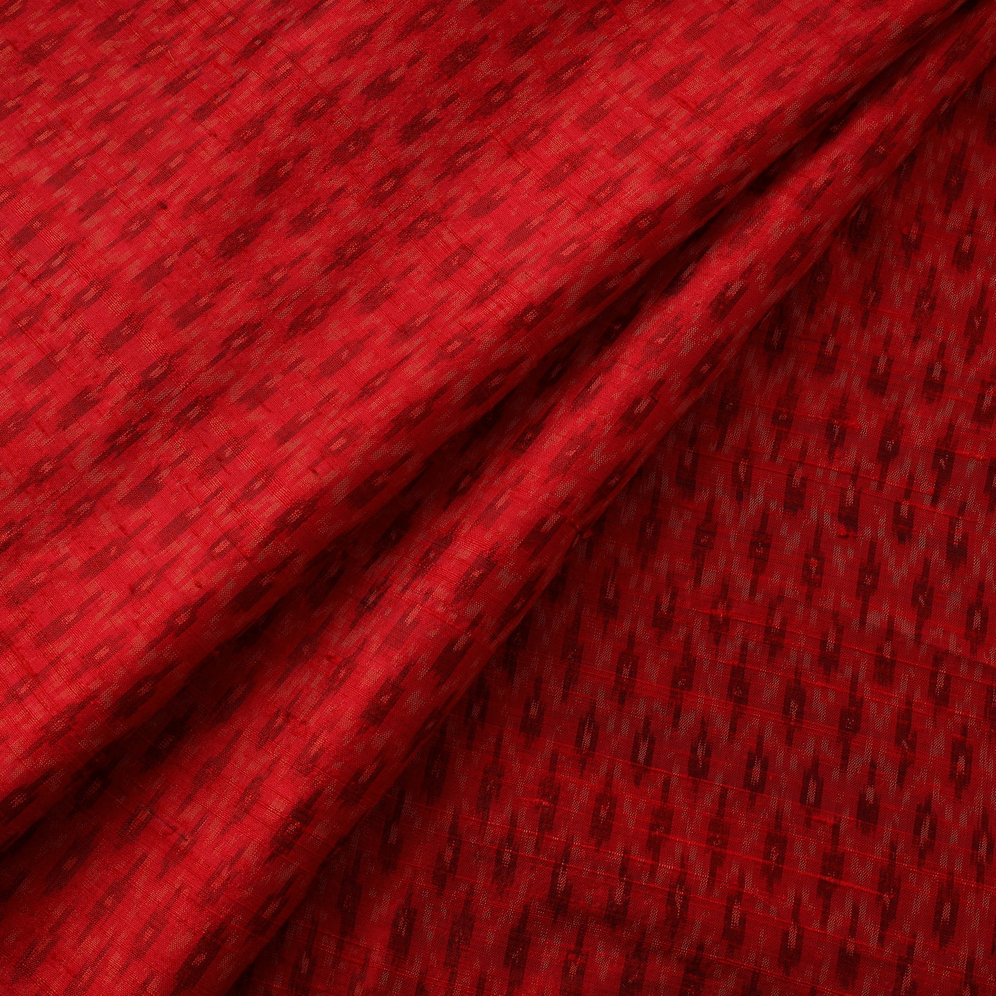 Handloom raw silk pochampally ikat fabric 02 - handcrafted