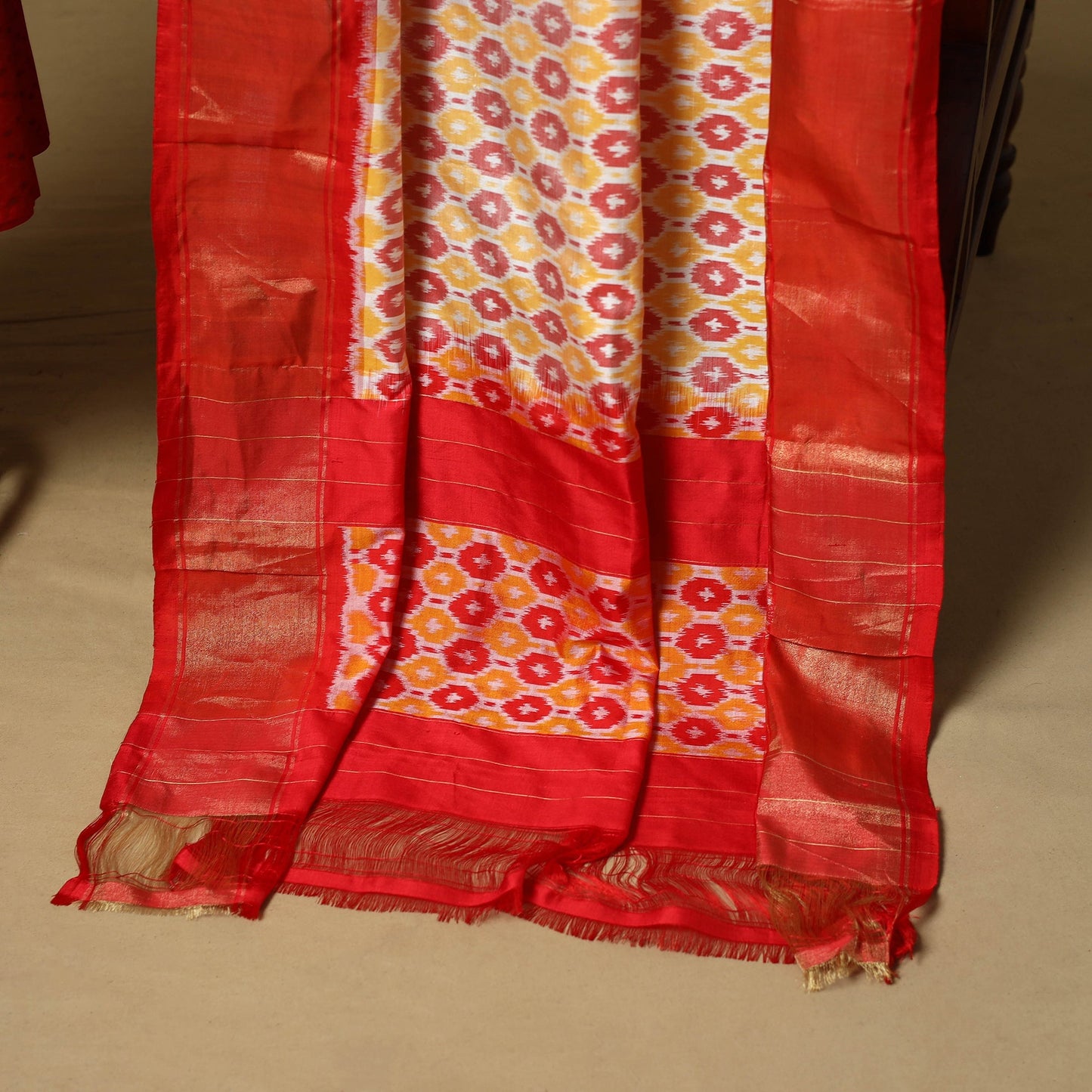 Handloom sico pochampally ikat 2pc unstitched dress