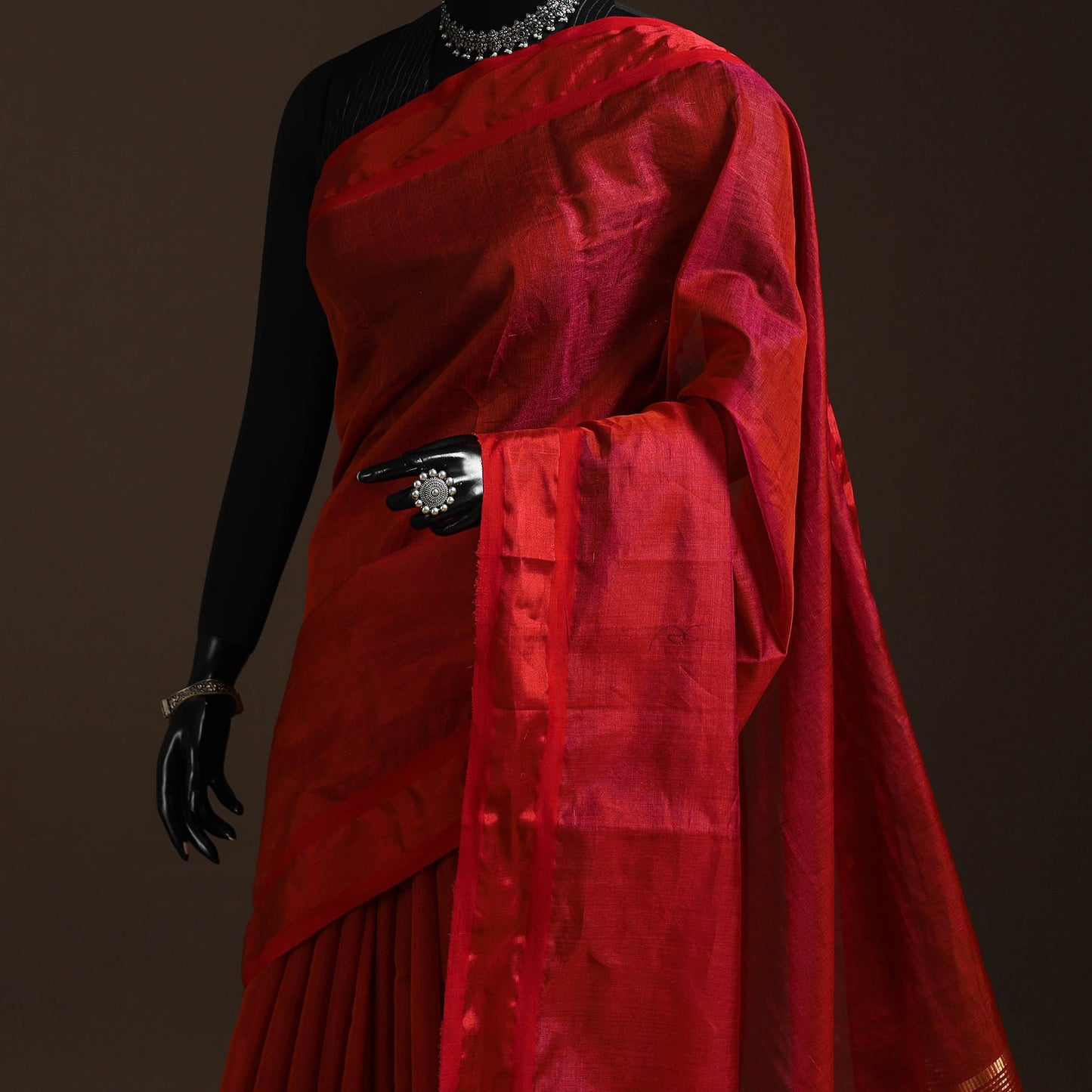 Handloom tissue zari chanderi silk saree 10 - handcrafted