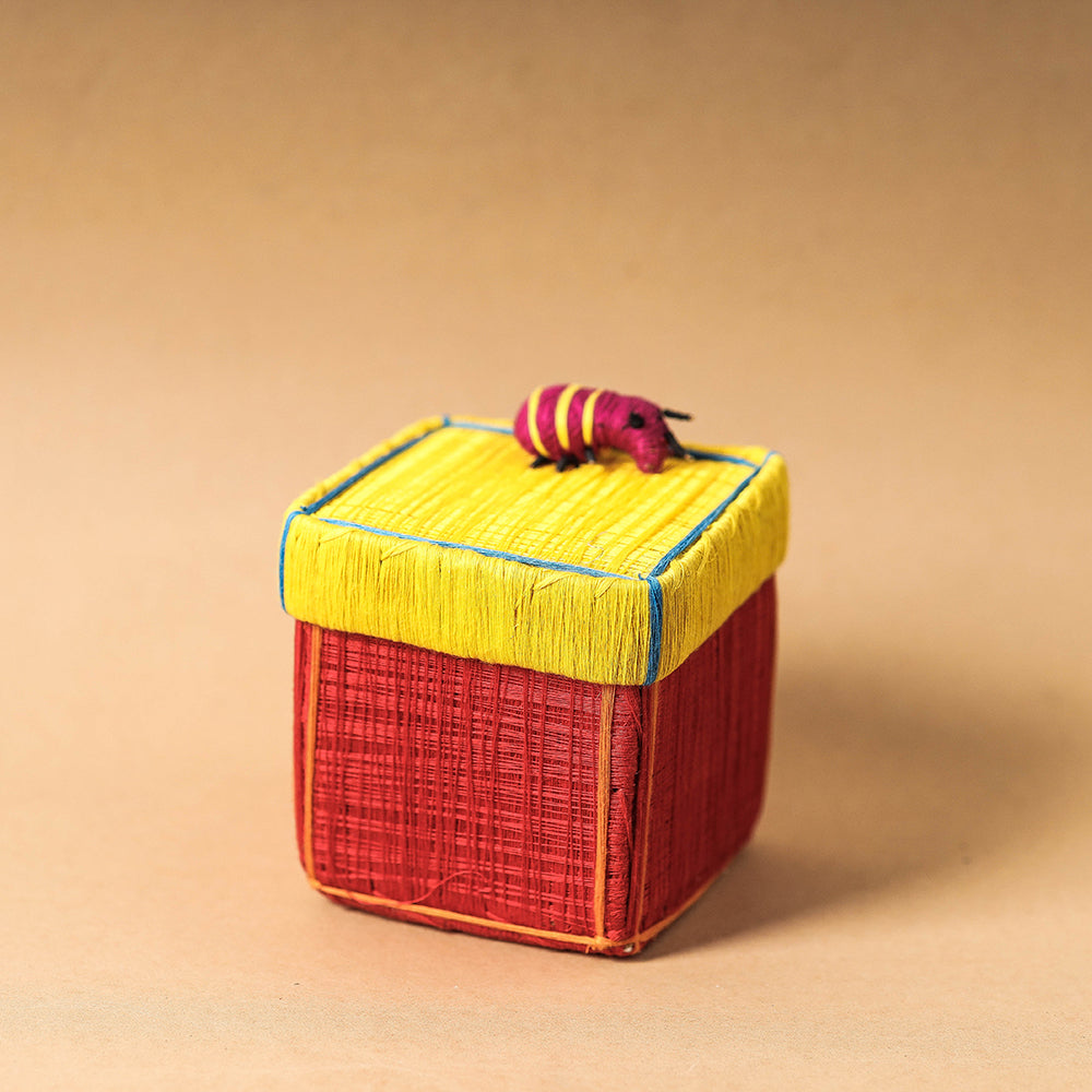 Red Handmade Coir Jewelry Box - Ant