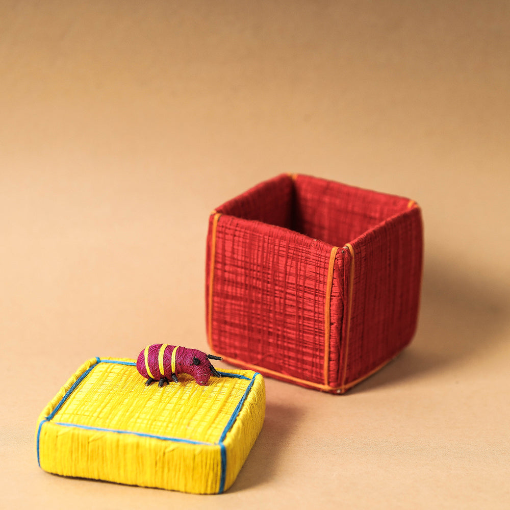 Red Handmade Coir Jewelry Box - Ant