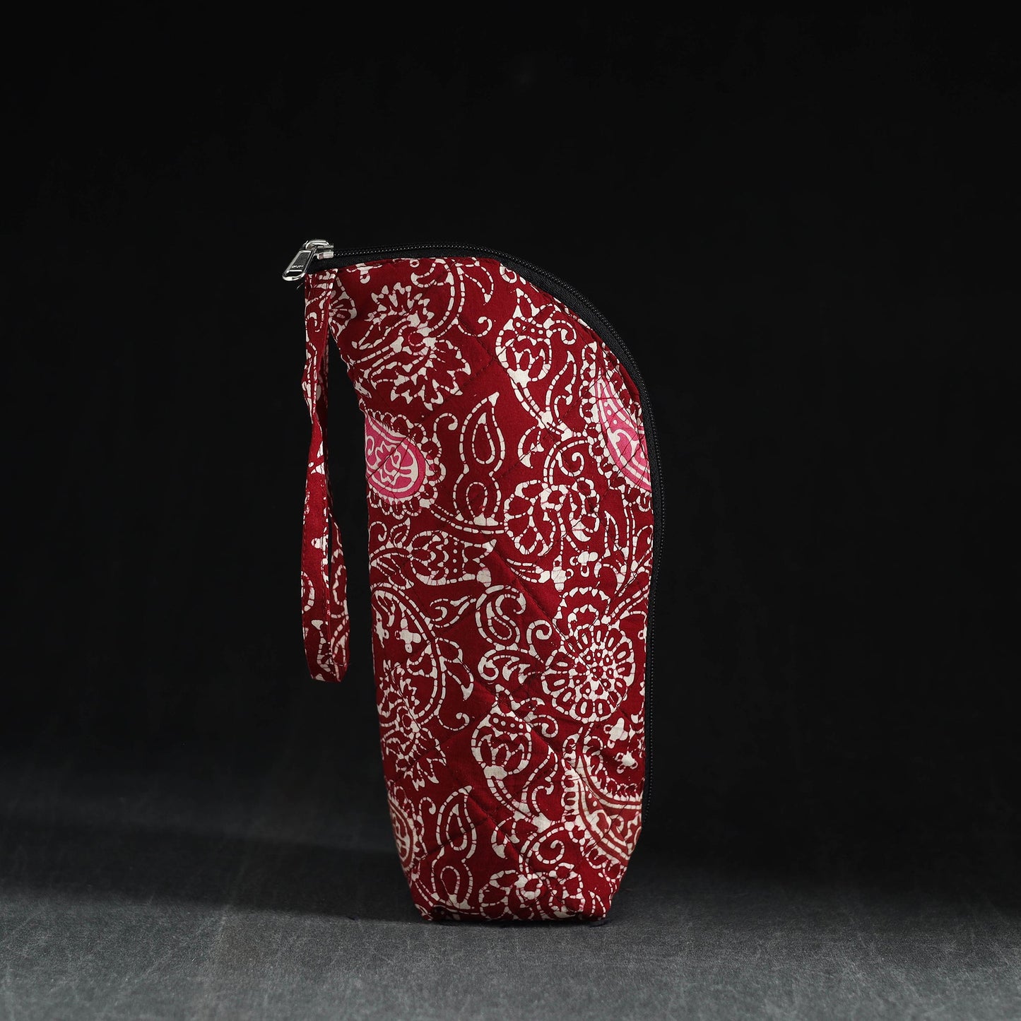 Red Handmade Cotton 1L Water Bottle Cover