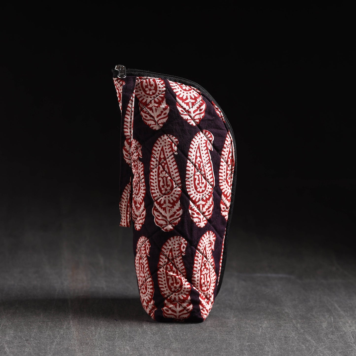 Red Handmade Cotton 1L Water Bottle Cover