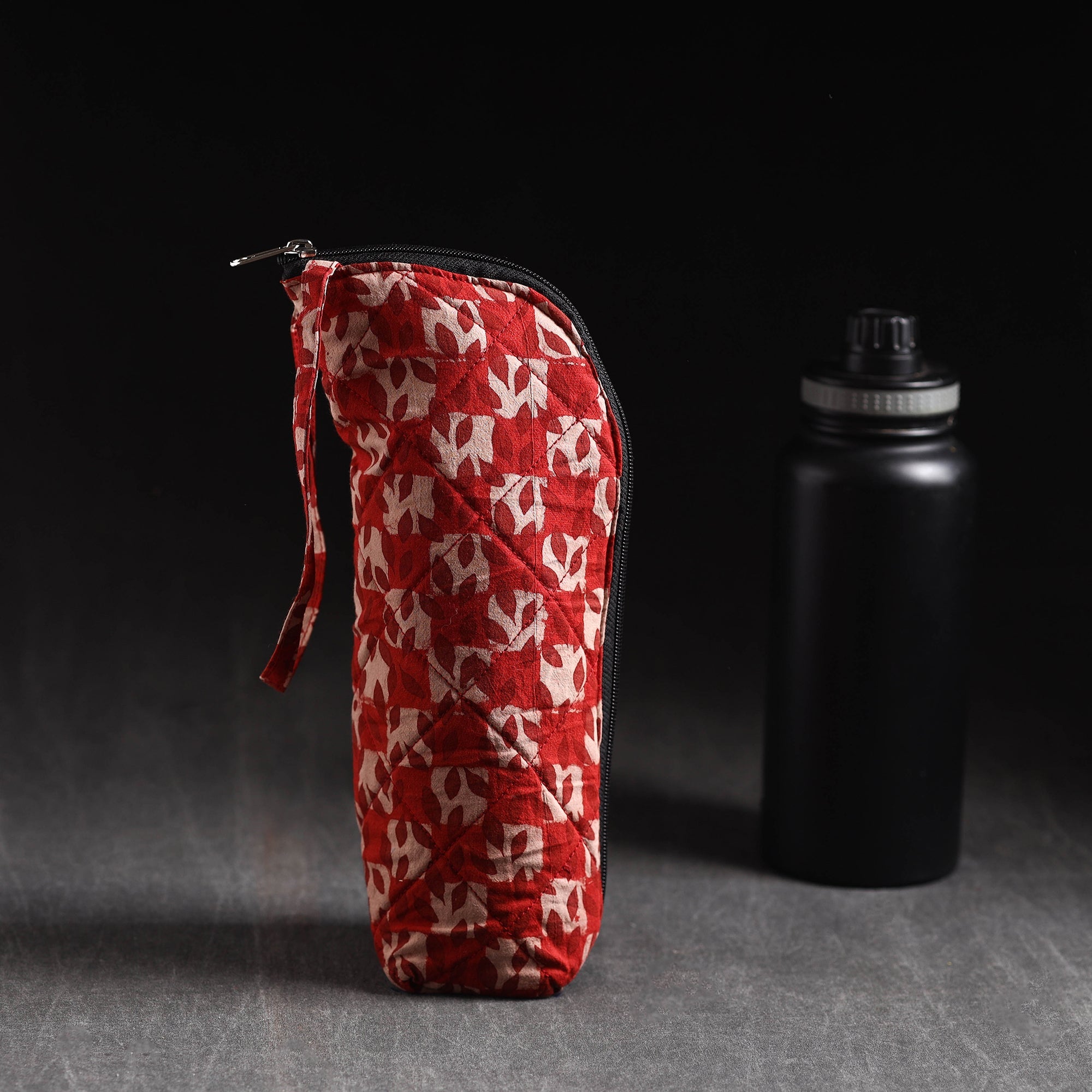Pink - Handmade Cotton 1L Water Bottle Cover 05
