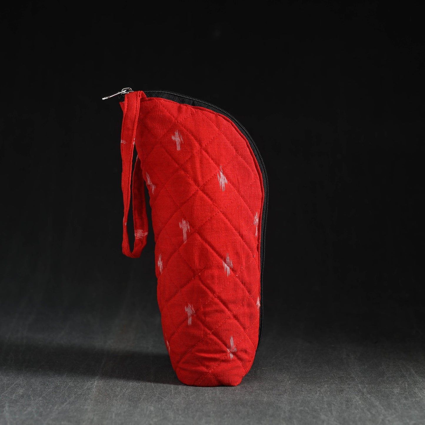 Red Multicolor Handmade Cotton 1L Water Bottle Cover