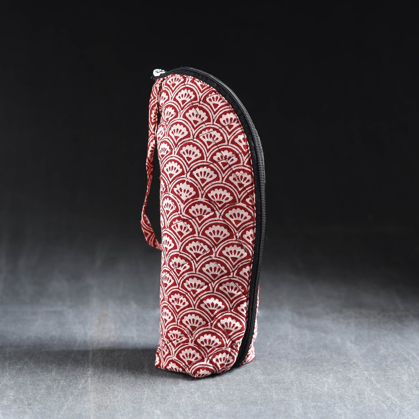 Red Handmade Cotton 1L Water Bottle Cover