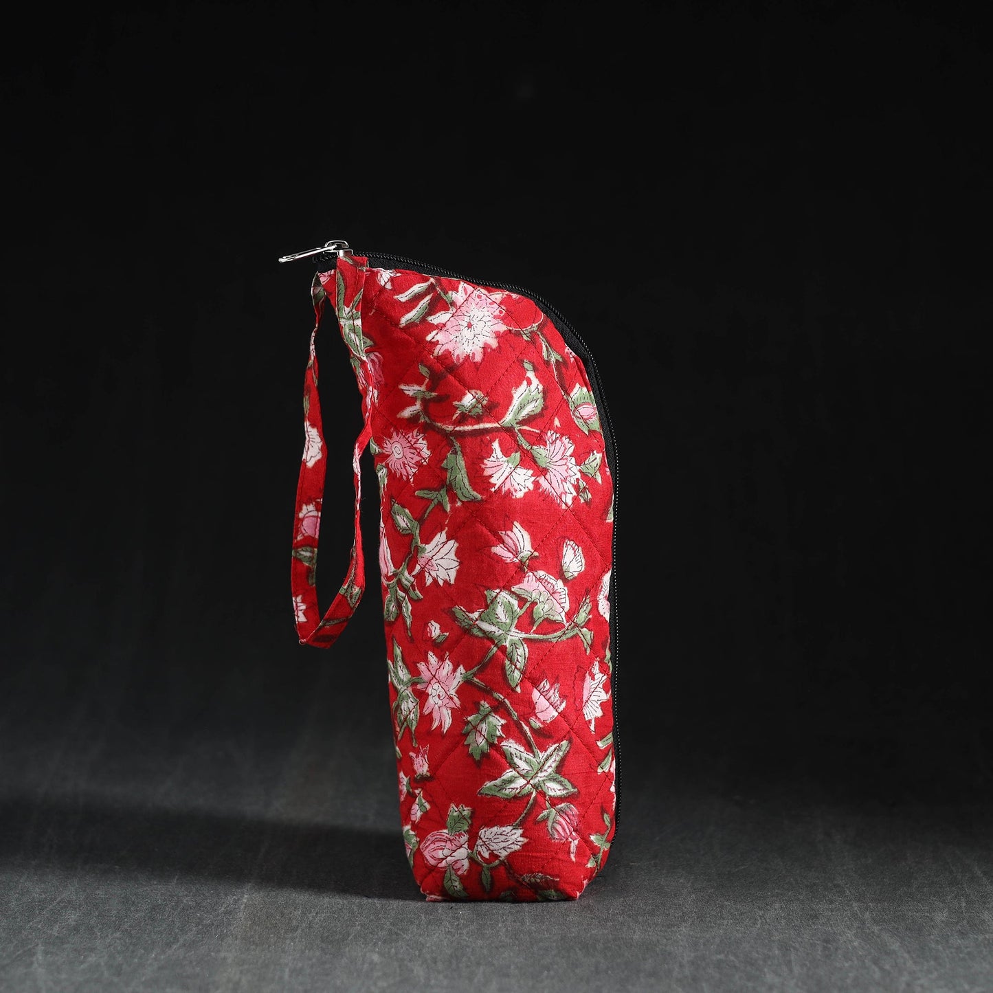 Red Handmade Cotton 1L Water Bottle Cover