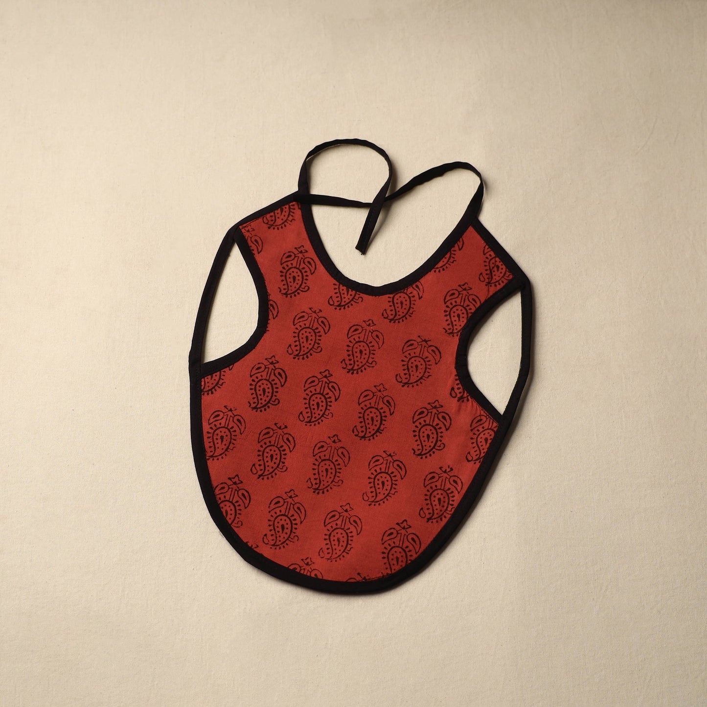 Red Handmade Cotton Baby Bib
