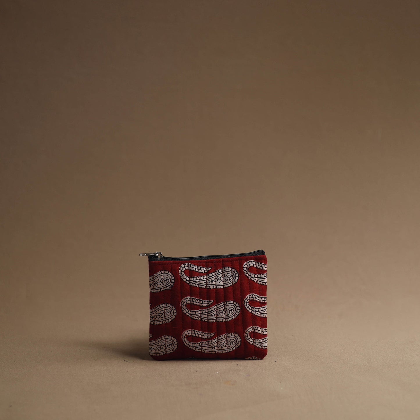 Red - handmade cotton multipurpose utility pouches (set