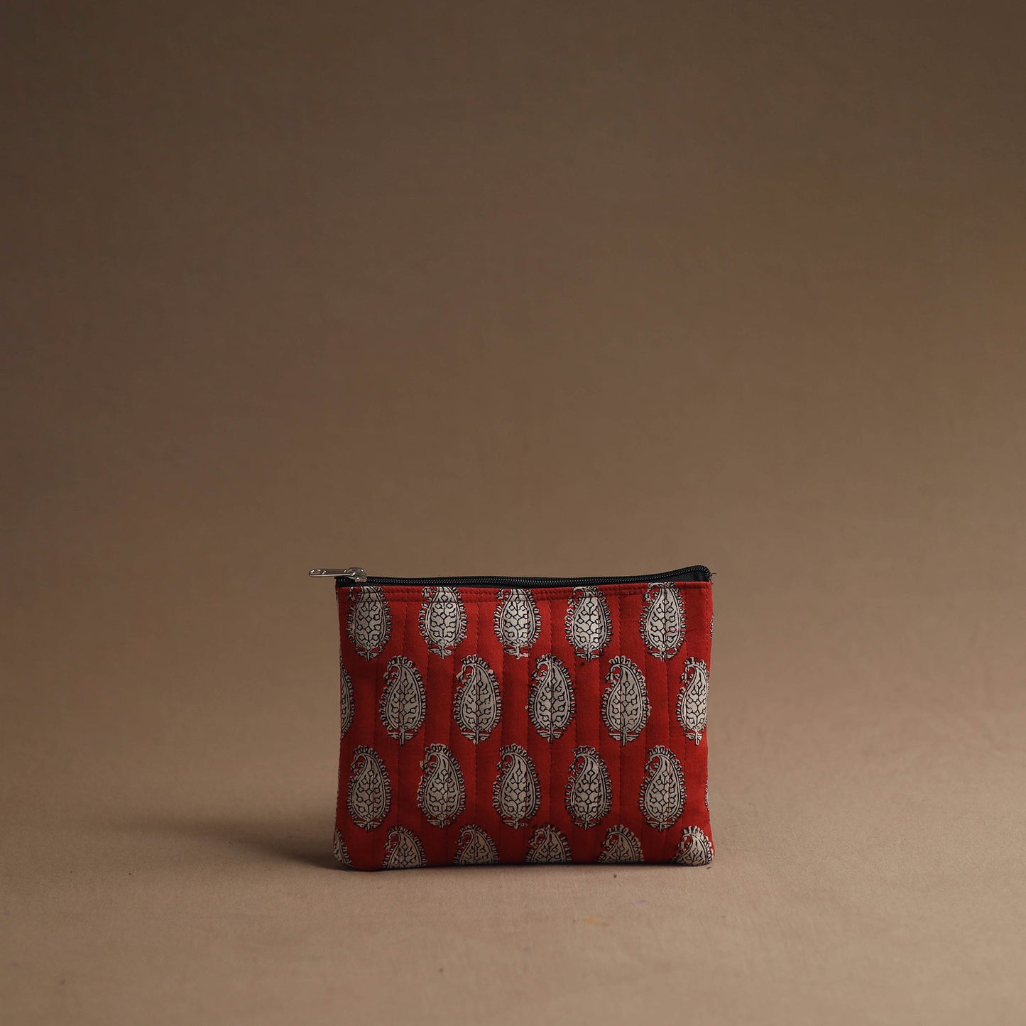 Red - handmade cotton multipurpose utility pouches (set
