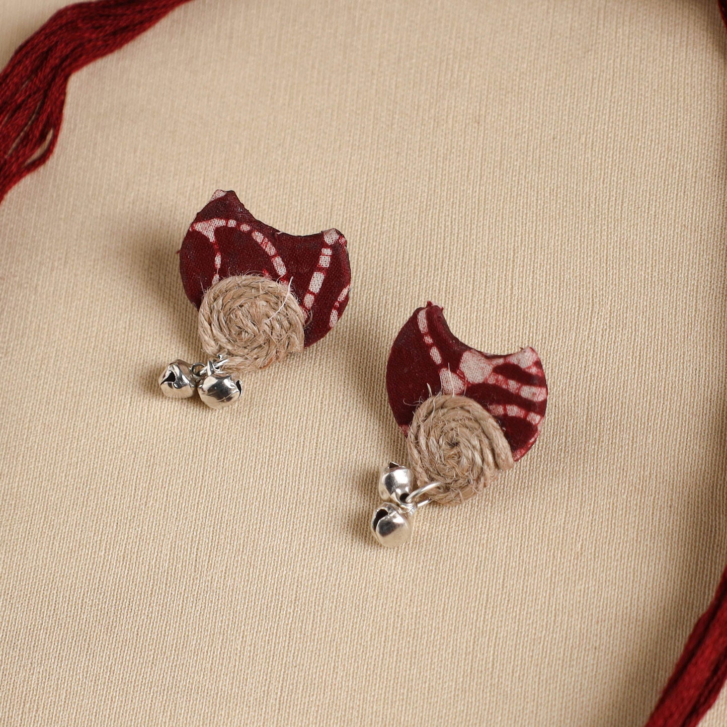 Handmade Fabart Jute Necklace Set