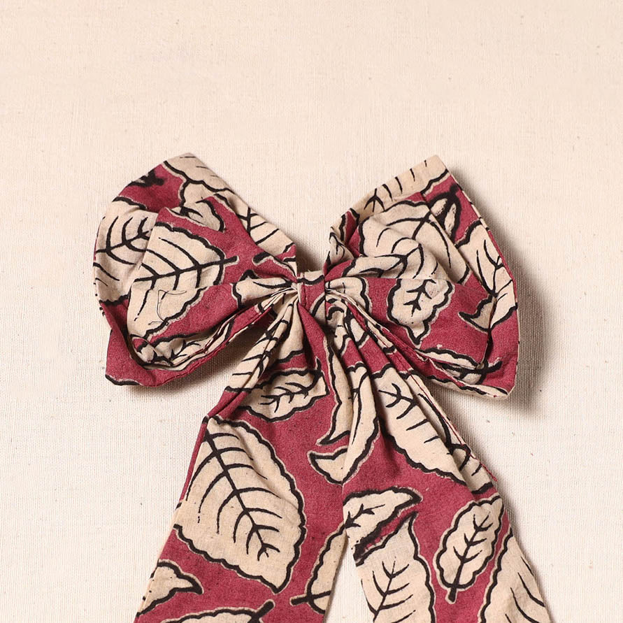 Red - handmade fabric bow hair clip 24 - handcrafted