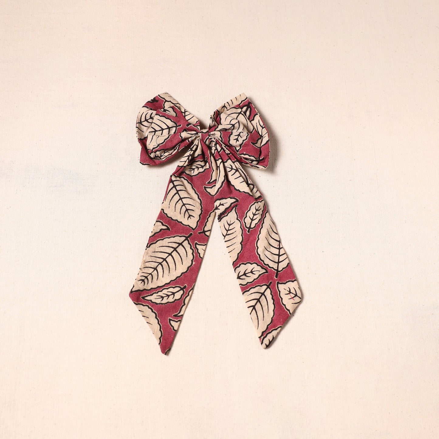 Red - handmade fabric bow hair clip 24 - handcrafted