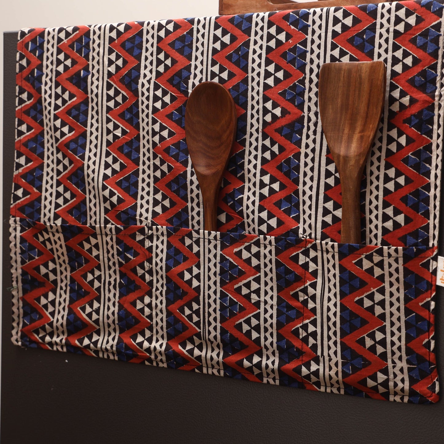 Handmade fridge top cover with multiple pockets 123