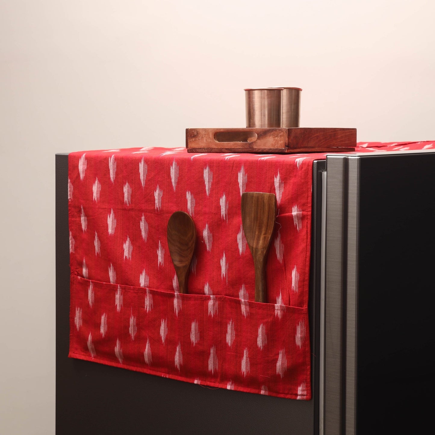 Handmade fridge top cover with multiple pockets 16