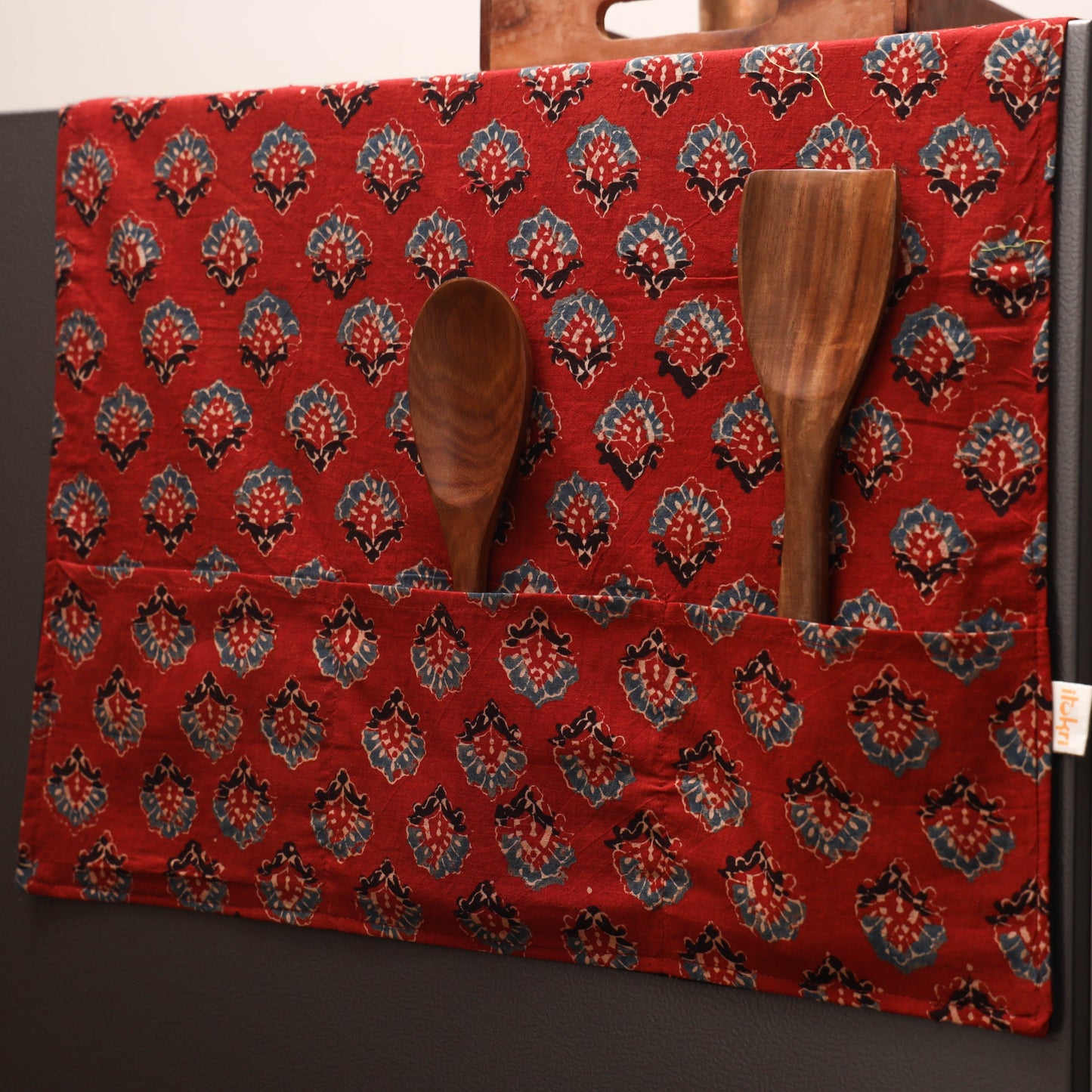 Handmade fridge top cover with multiple pockets 20