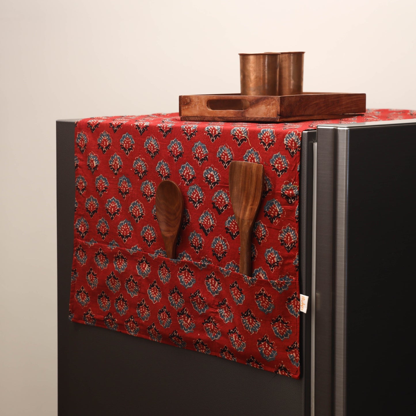 Handmade fridge top cover with multiple pockets 20