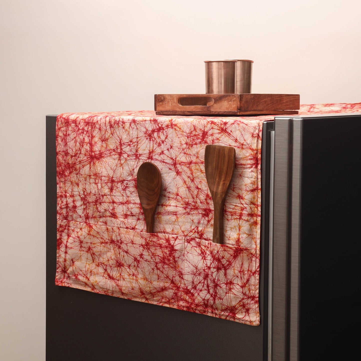 Handmade fridge top cover with multiple pockets 31