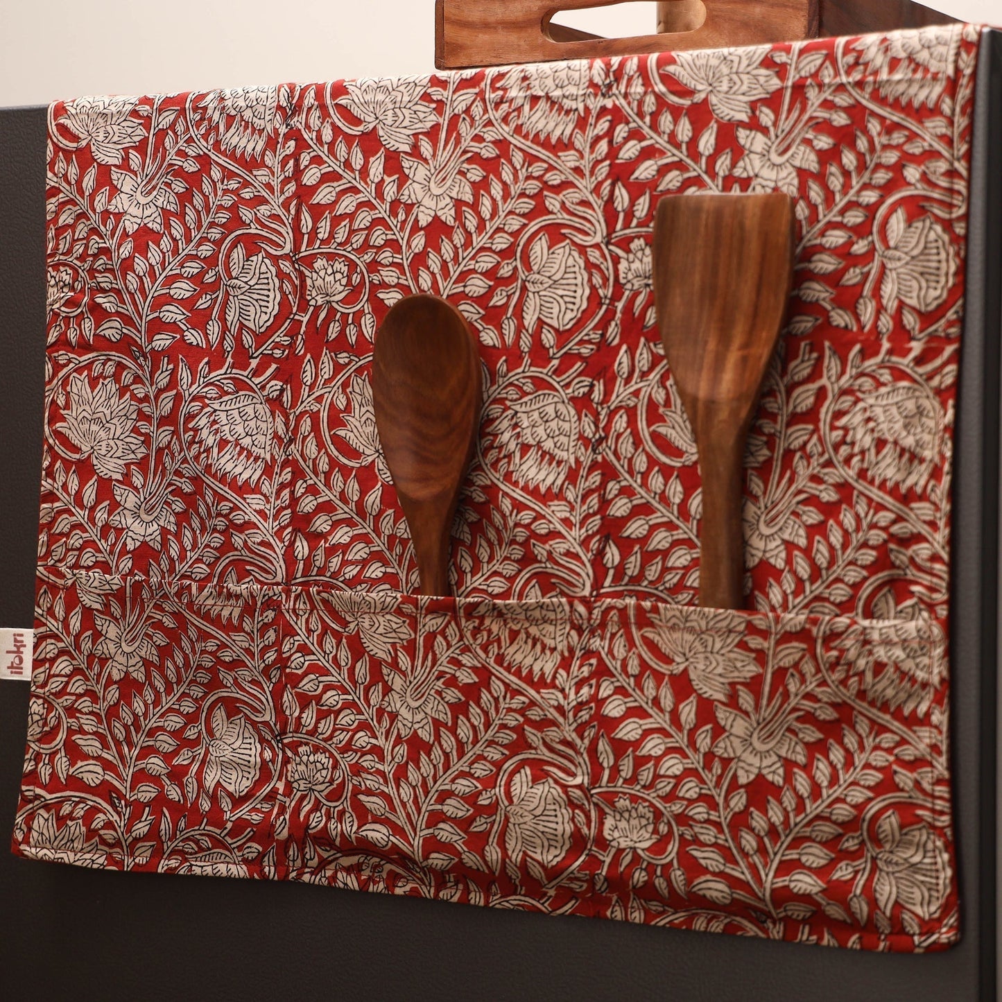 Handmade fridge top cover with multiple pockets 37