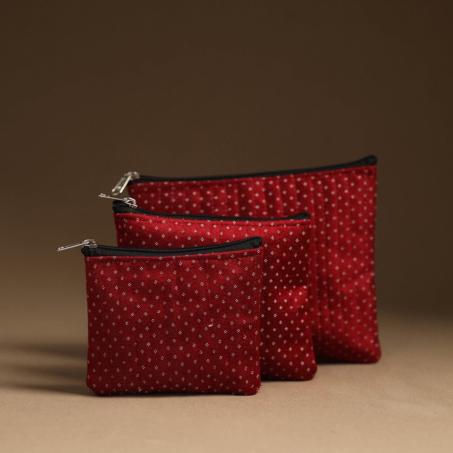 Handmade Mashru Silk Utility Pouch 31