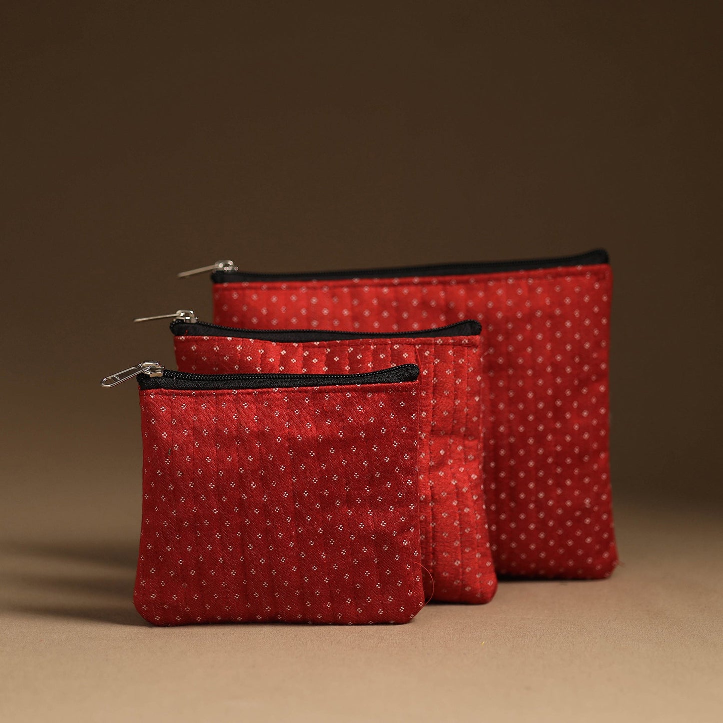 Handmade Mashru Silk Utility Pouch 32