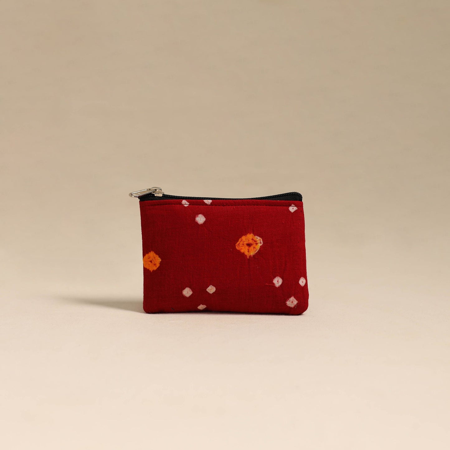 Red Handmade Quilted Cotton Coin Pouch Online in India