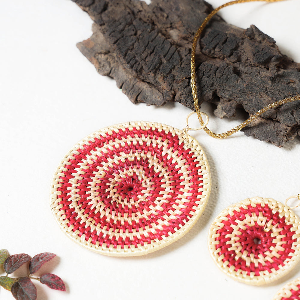 Handmade Sikki Grass Necklace Set
