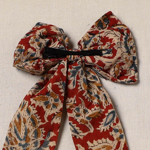 Red - handmade women’s bow hair clip 77 - handcrafted