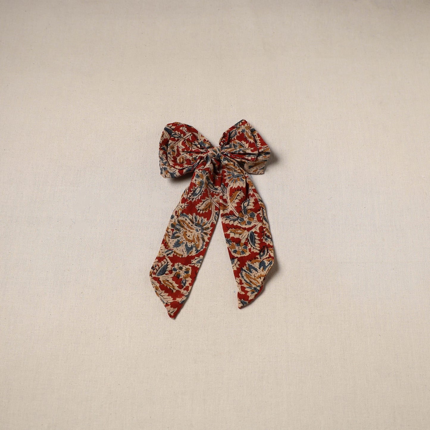 Red - handmade women’s bow hair clip 77 - handcrafted