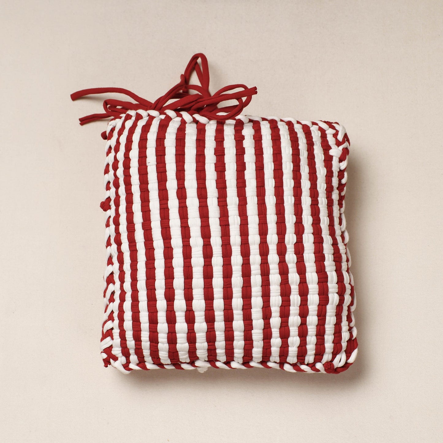 Handwoven Upcycled Cotton Cushion Cover Online at iTokri.com