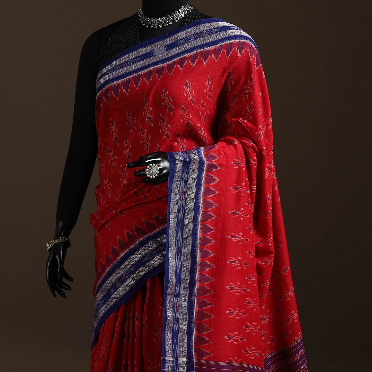 Ikat handloom cotton sambalpuri saree 06 - handcrafted