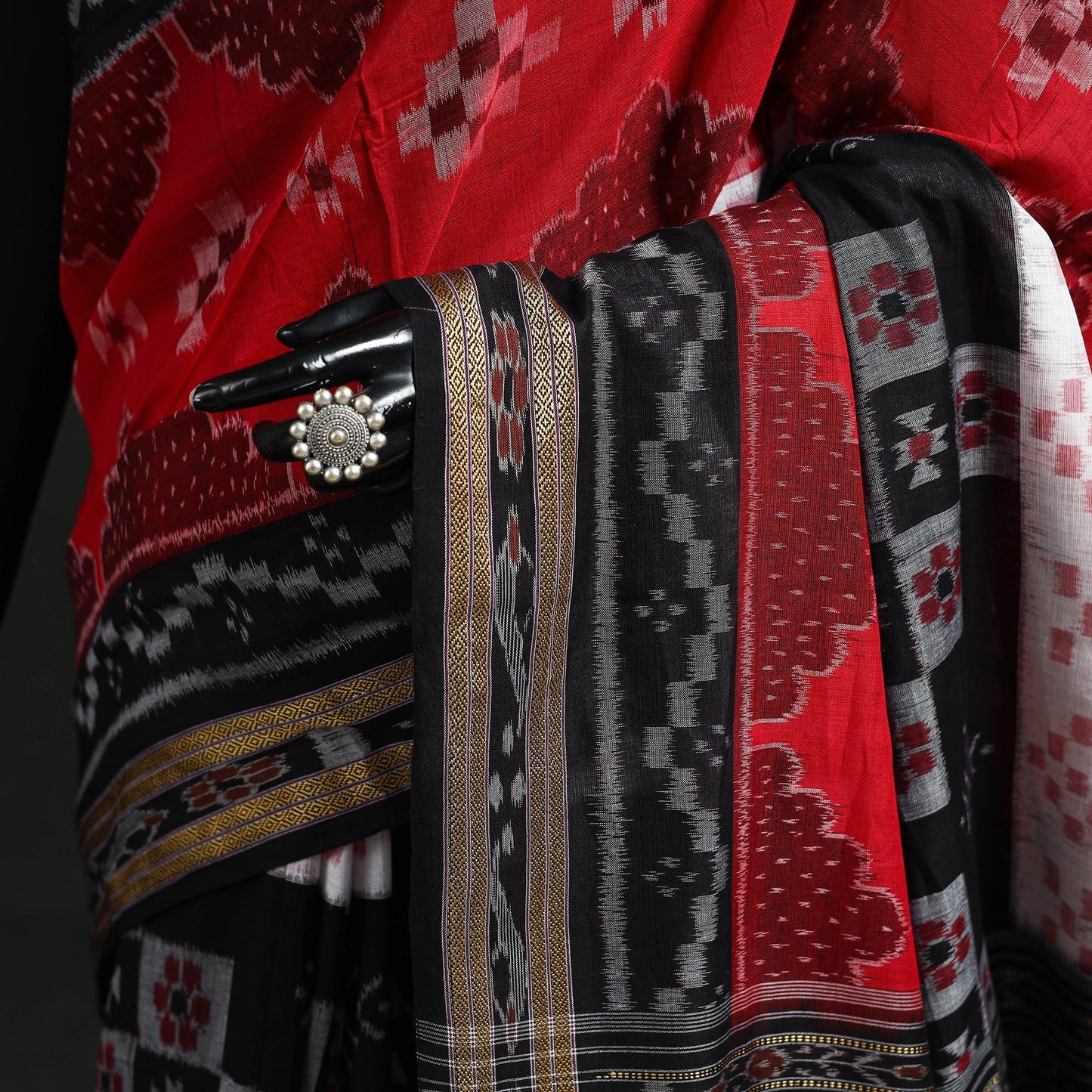Ikat handloom cotton sambalpuri saree 07 - handcrafted