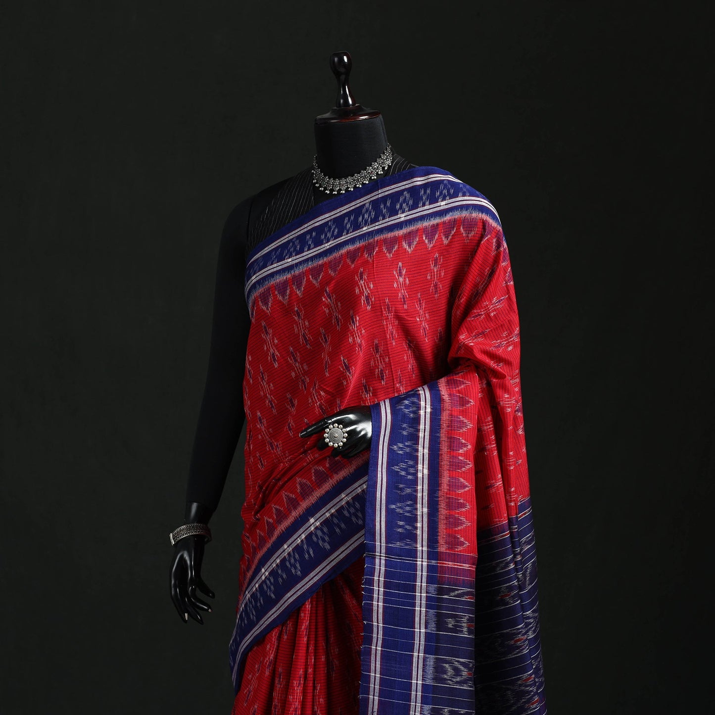 Ikat handloom cotton sambalpuri saree 59 - handcrafted